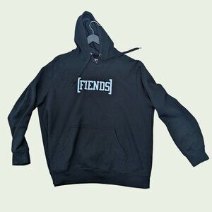 FIENDS - Men's Black Hoodie Non-Zip Pullover - Size XXL